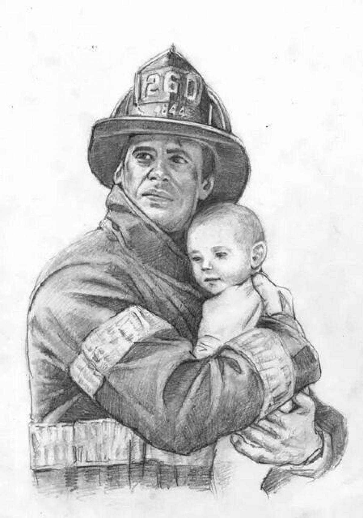 Вдохновляющая раскраска солдат с ребенком