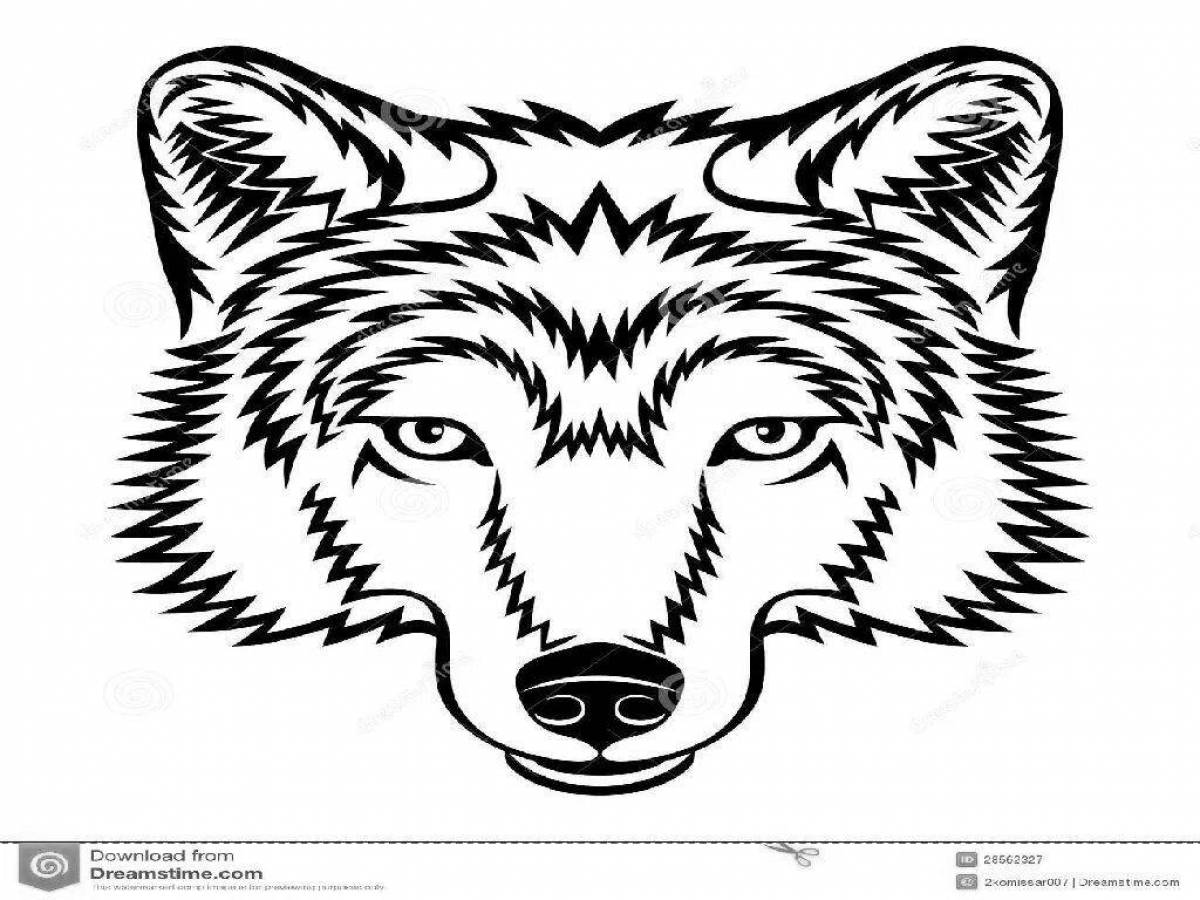 Эффектная раскраска маска волка