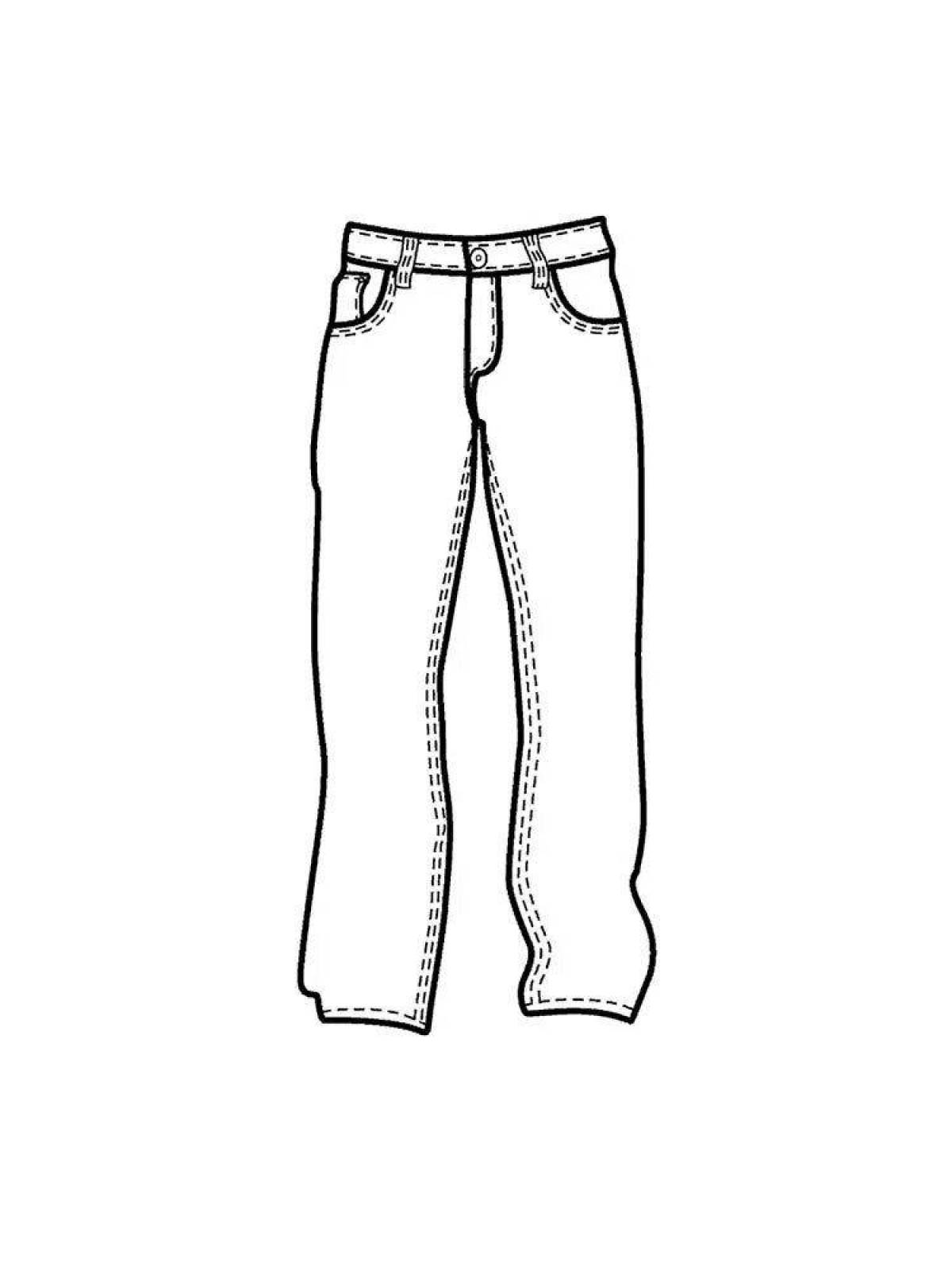 Раскраска «сияющие джинсы»
