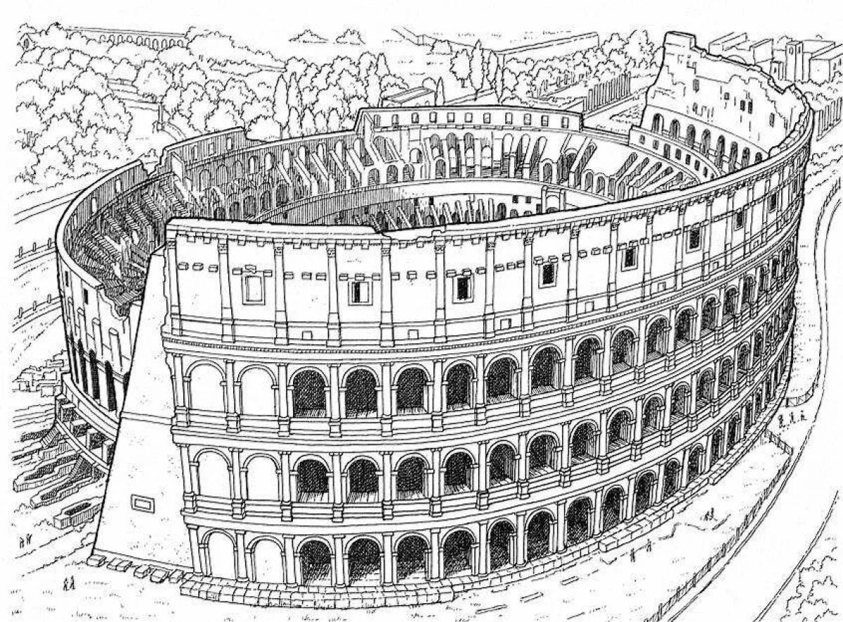Великолепная раскраска древний рим