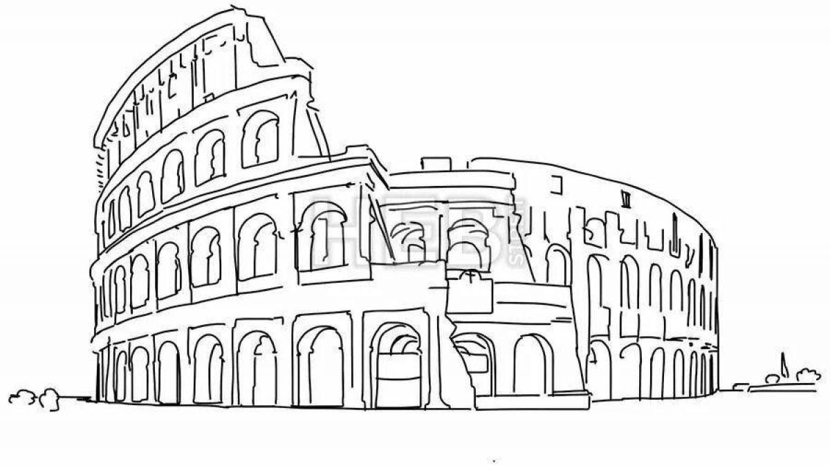 Изысканная раскраска древний рим