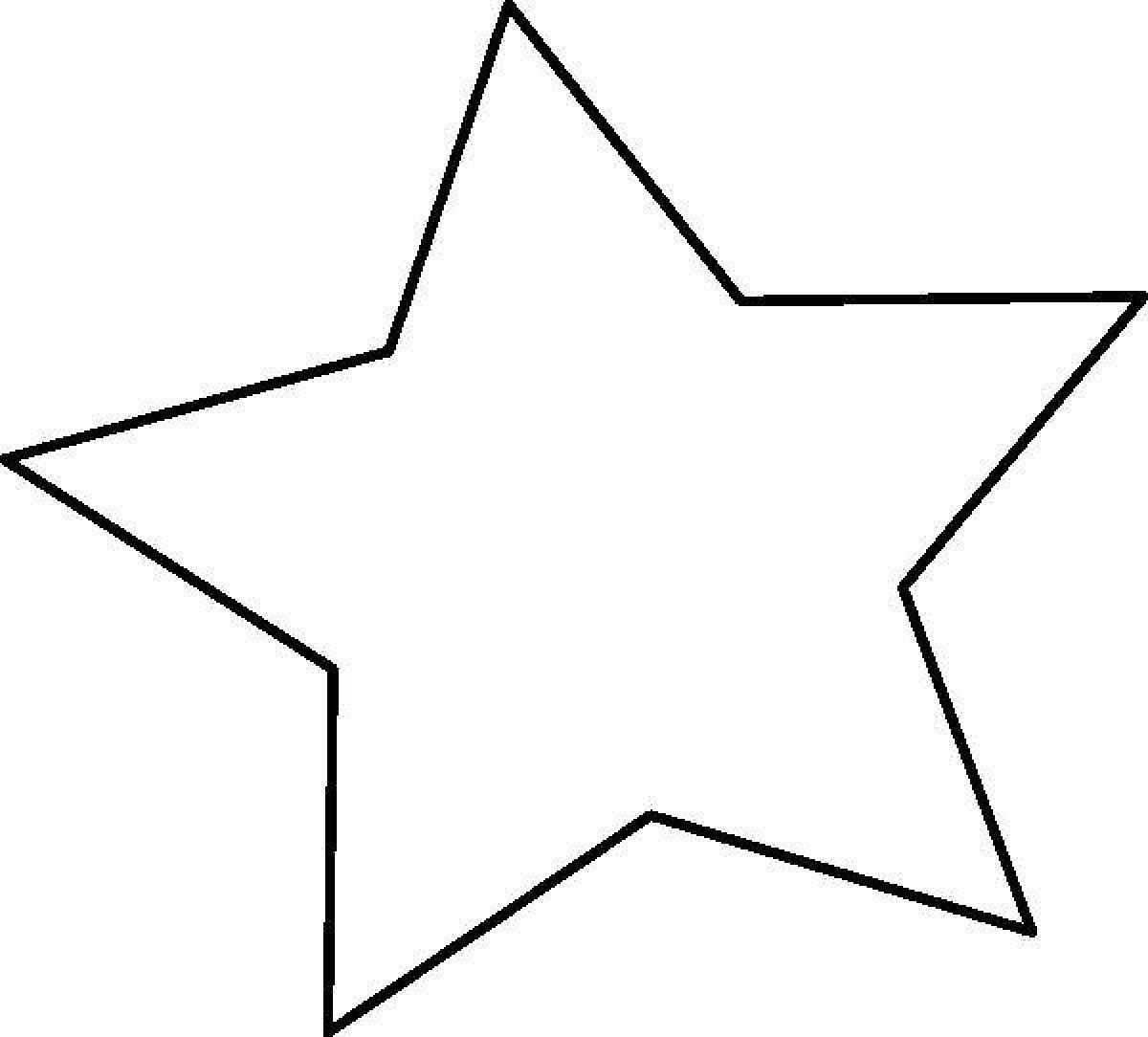 Элегантная раскраска пятиконечная звезда