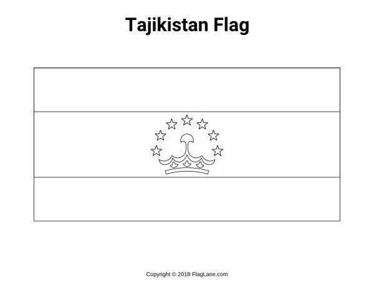 Очаровательный флаг узбекистана раскраска
