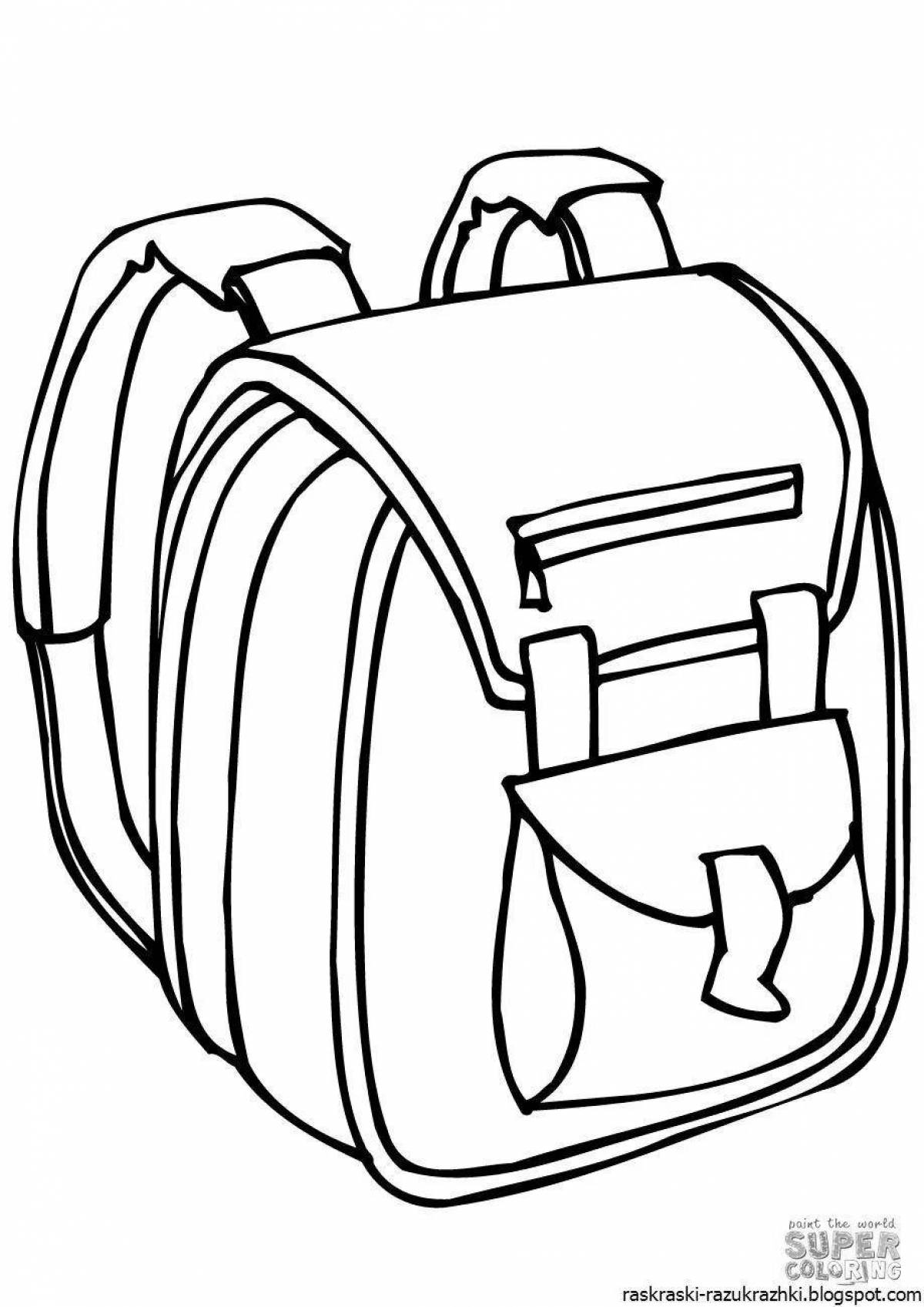 Очаровательная школьная сумка-раскраска
