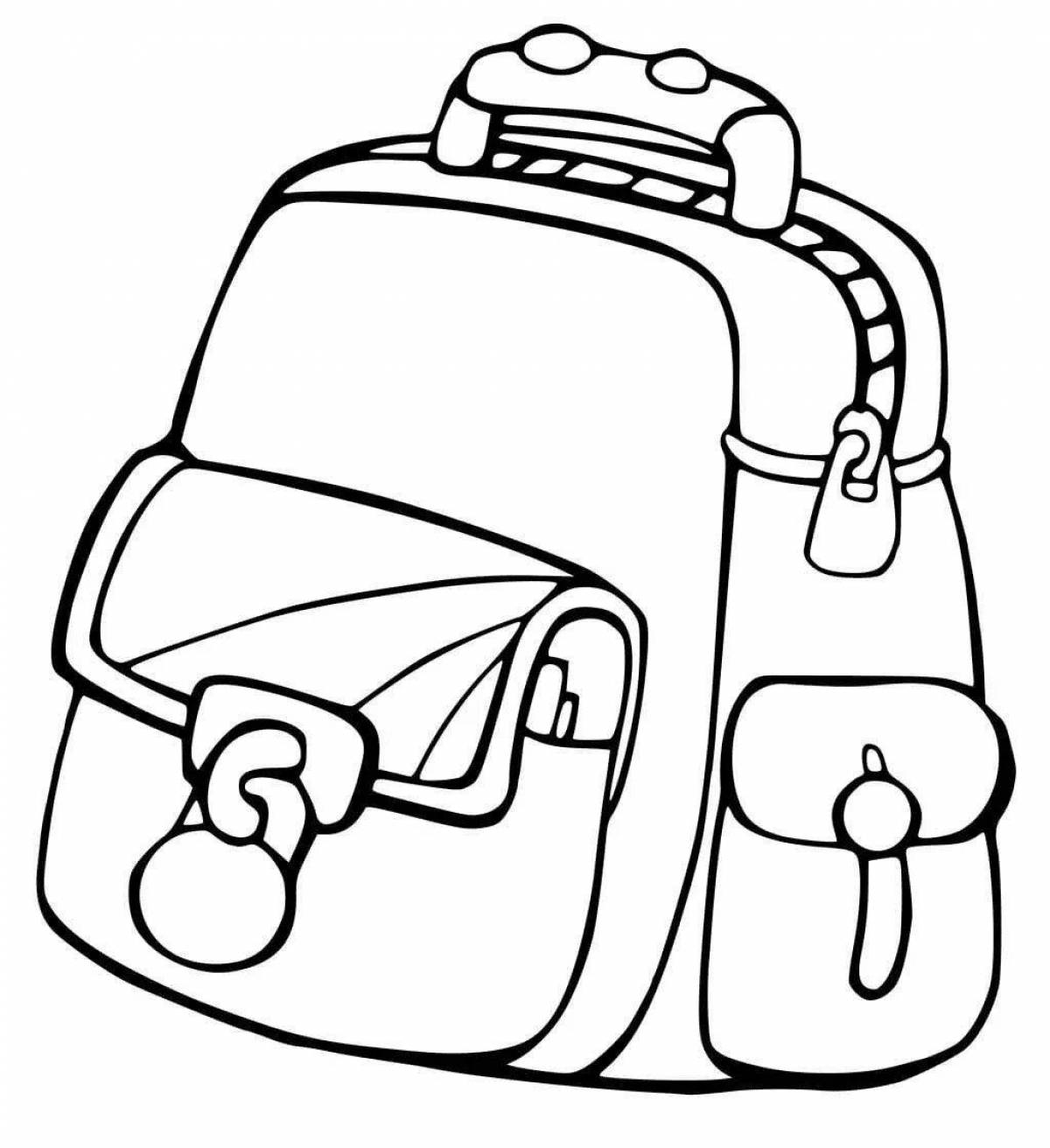 Восхитительная школьная сумка-раскраска
