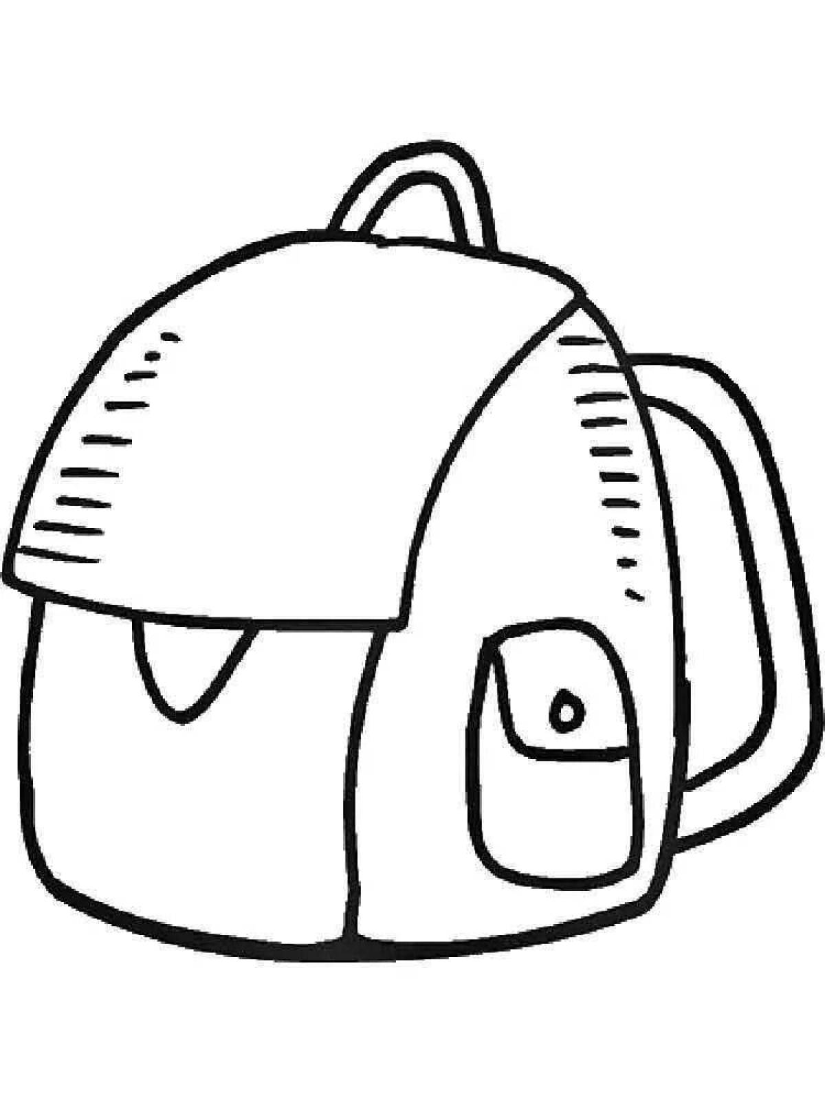 Раскраска очаровательная школьная сумка