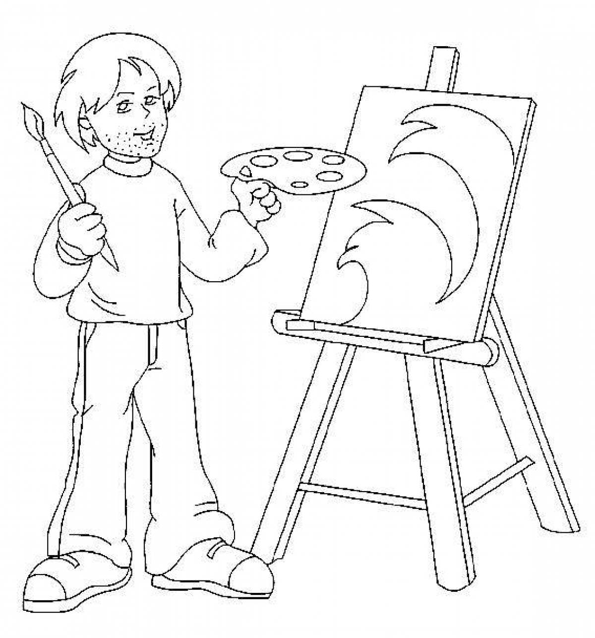 Color-frenzy coloring page work