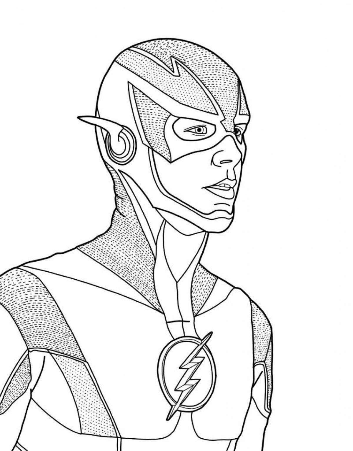 Ослепительная раскраска flash superhero