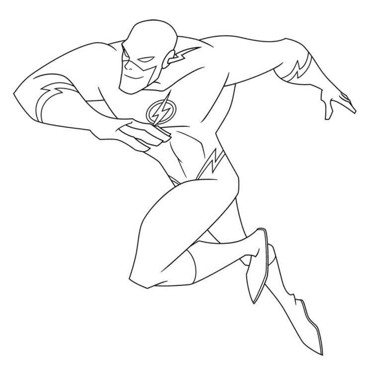 Динамическая раскраска flash superhero