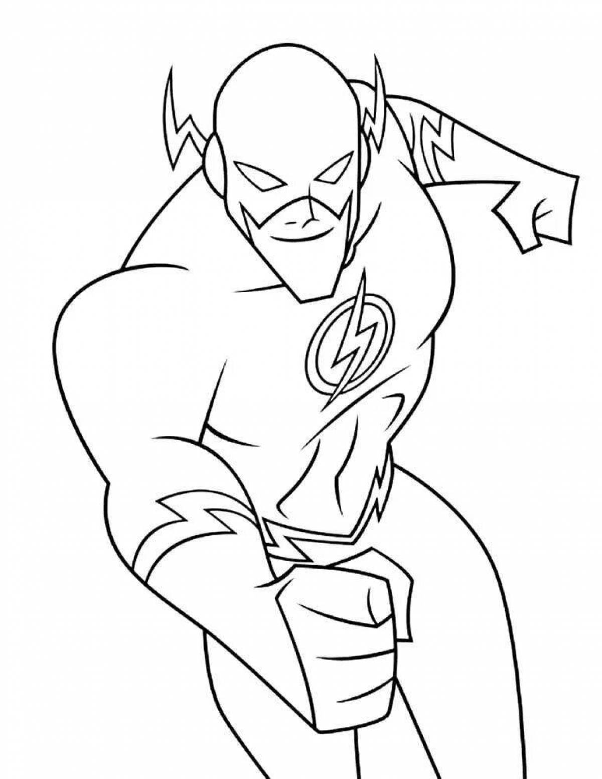 Авантюрная раскраска flash superhero