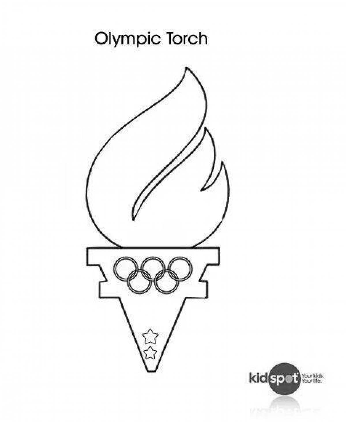 Раскраска олимпийский огонь