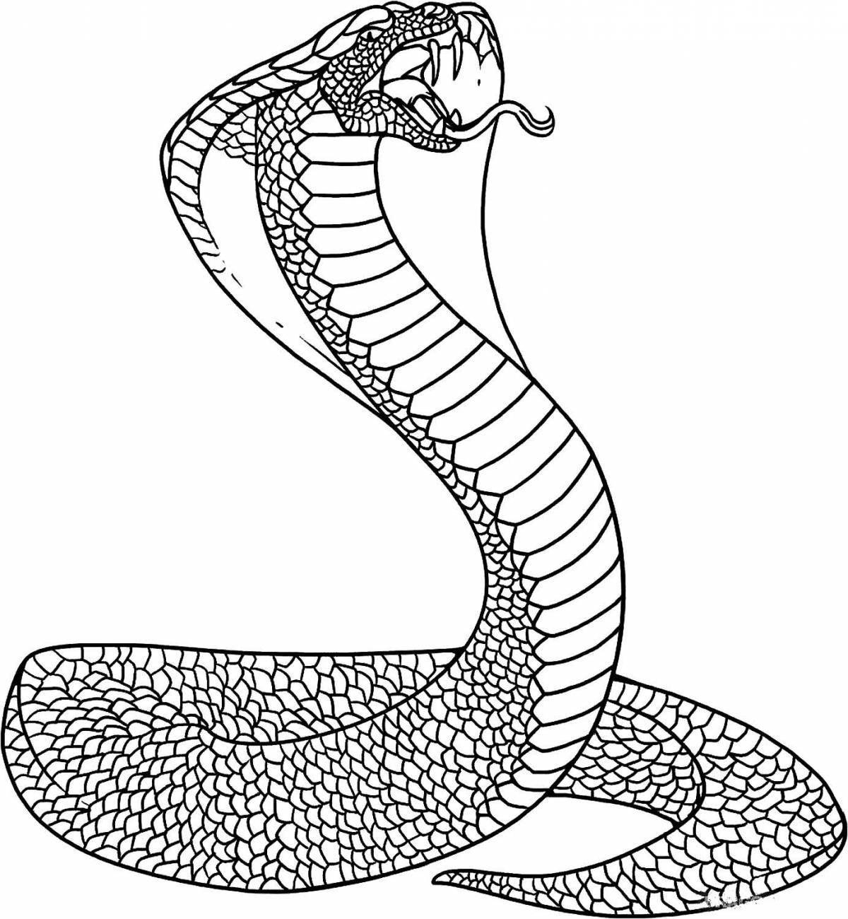 Королевская раскраска королевская кобра