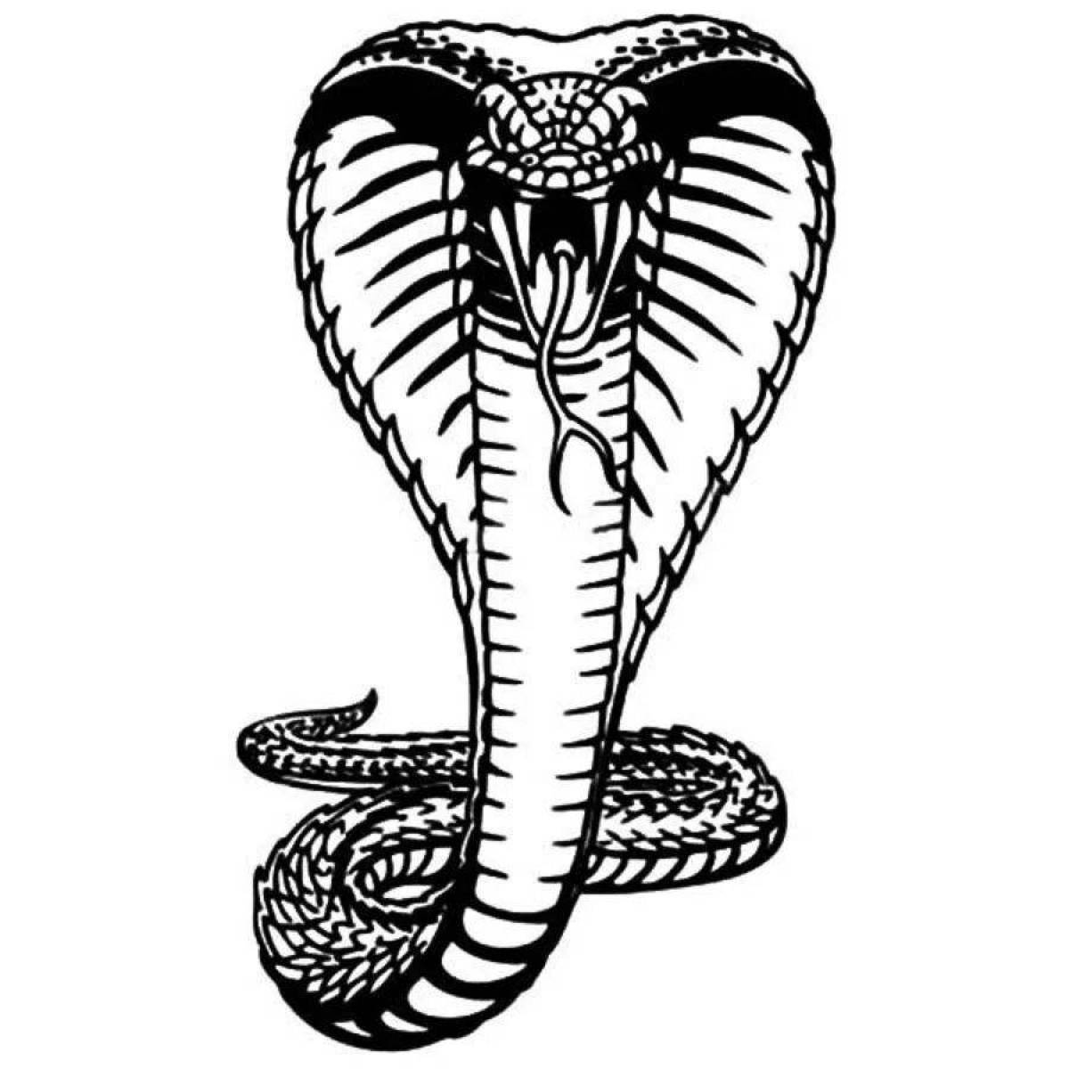 Ослепительная раскраска королевская кобра