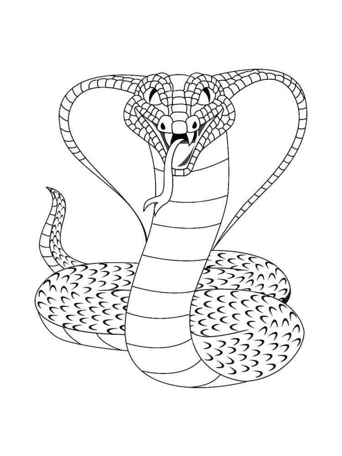 Великодушная раскраска королевская кобра