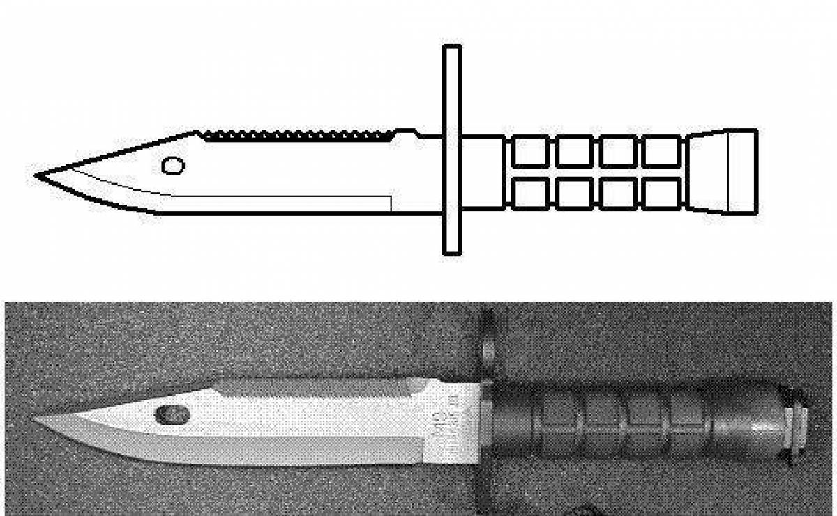 Раскраска «великолепный штык-нож m9»
