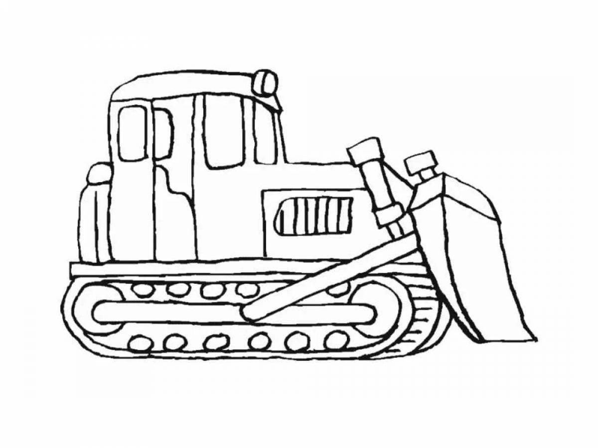 Раскраска сказочный трактор caterpillar