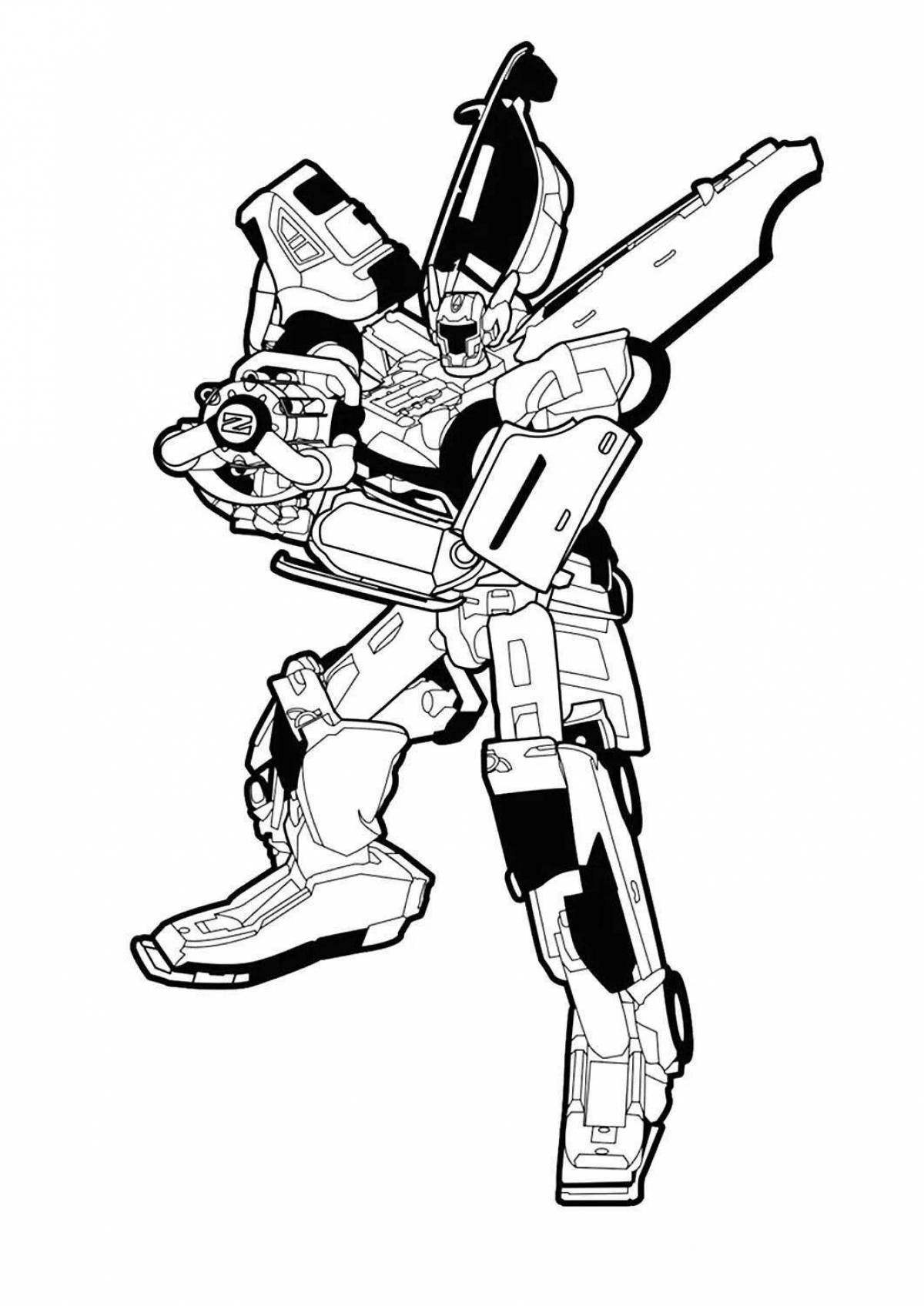 Color-beautiful tobot x coloring page