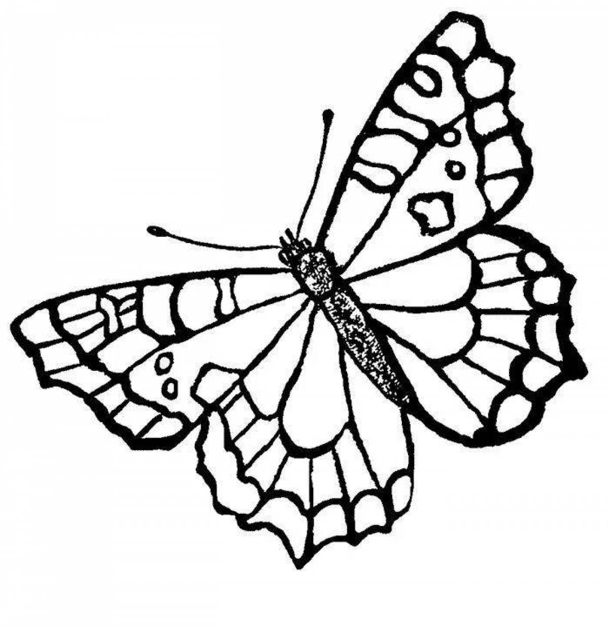 Художественная раскраска бабочки