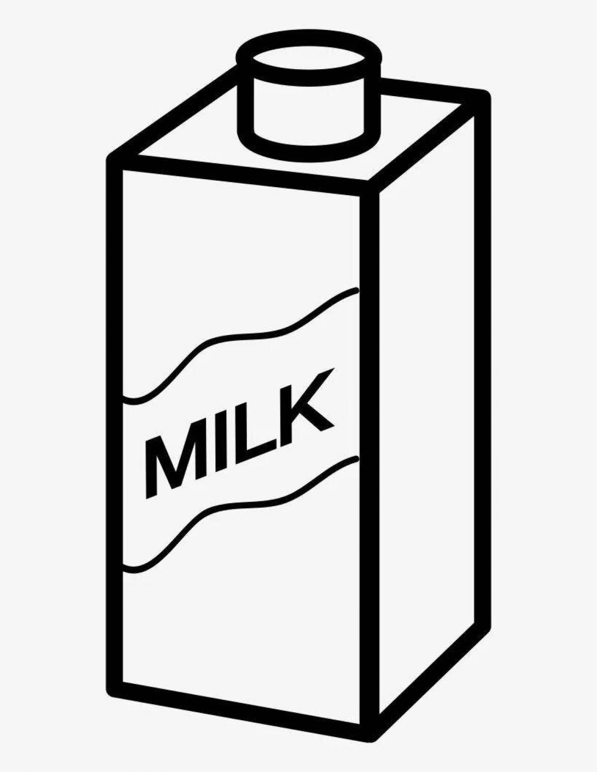 Color-zealous milk coloring page