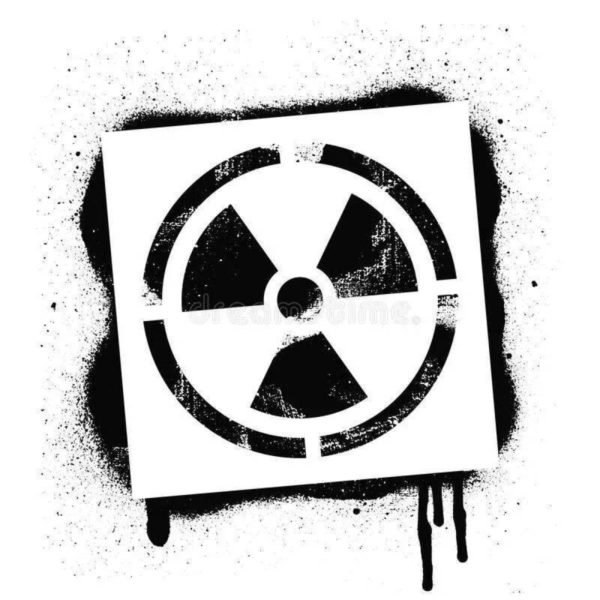 Забавная страница раскраски радиации