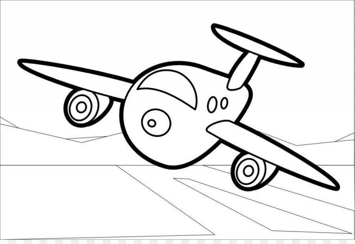Сложный рисунок самолета