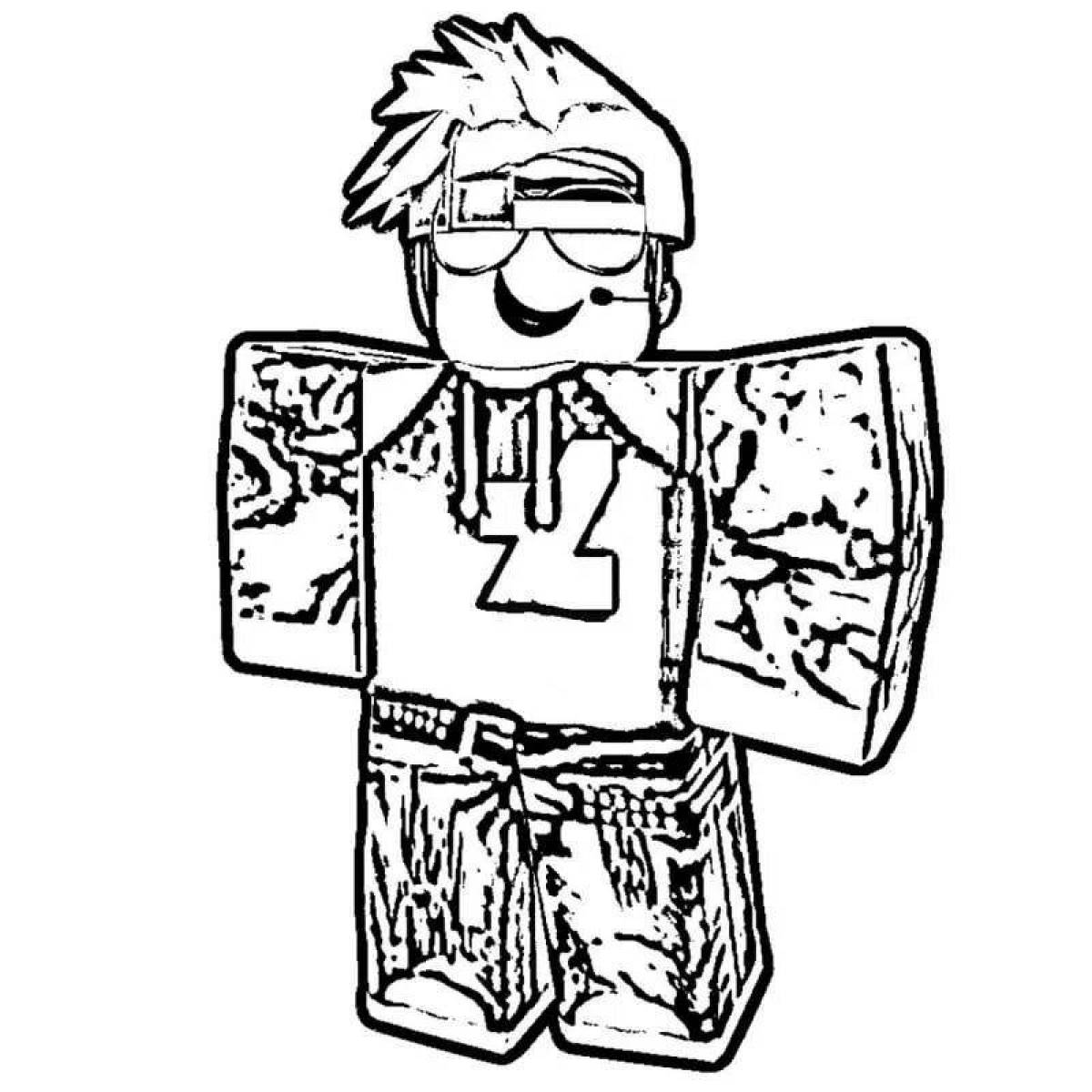 Color-radiant roblox pozzy coloring page