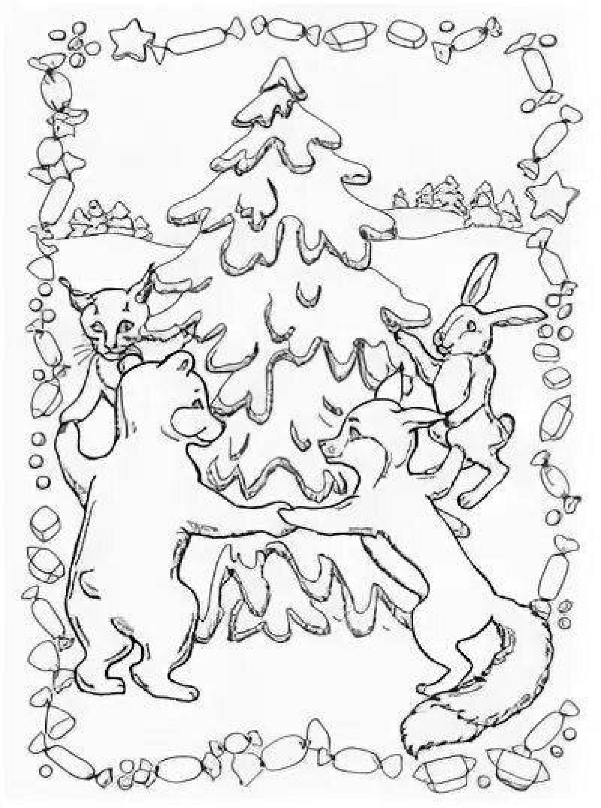 Раскраска пленительная михалкова новогодняя сказка