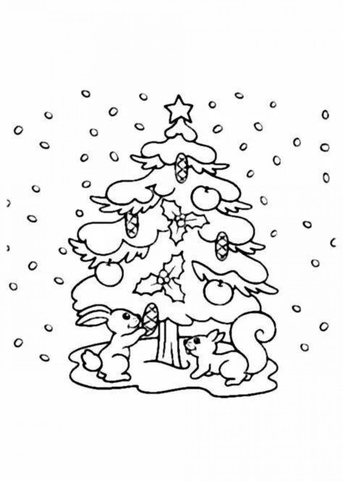 Причудливая михалковская новогодняя сказка раскраска