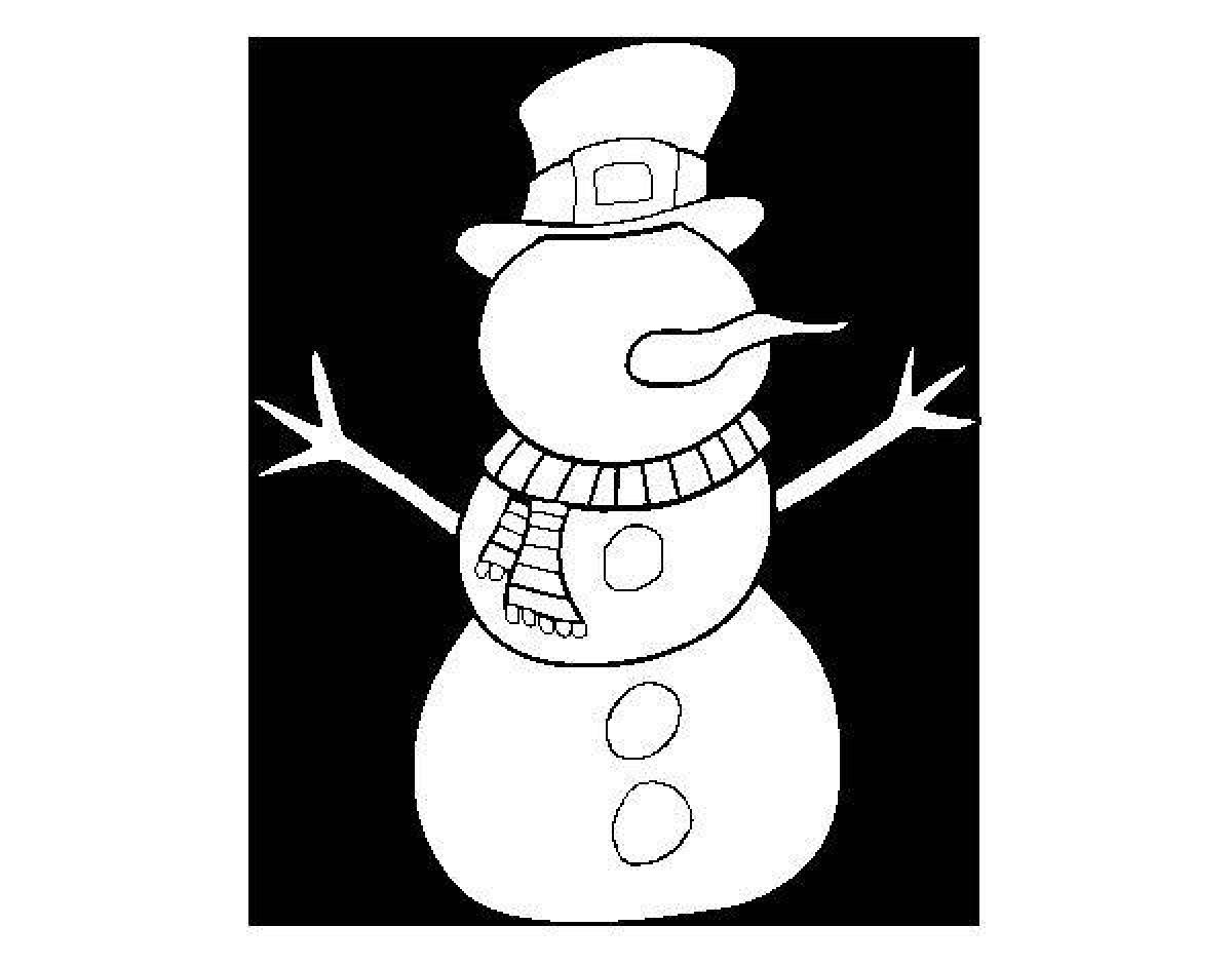 Довольные снеговики в шерстяных шапках и шарфах