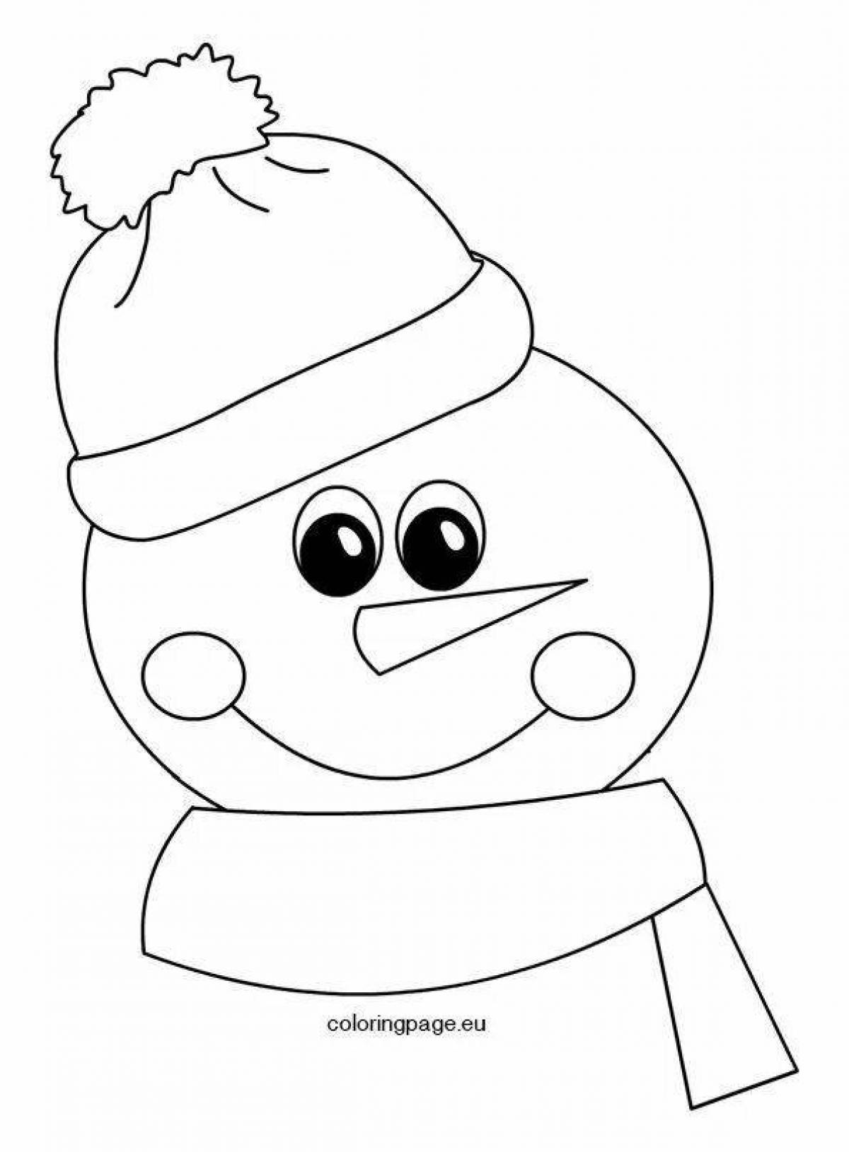 Ликующие снеговики в шапках и шарфах в горошек