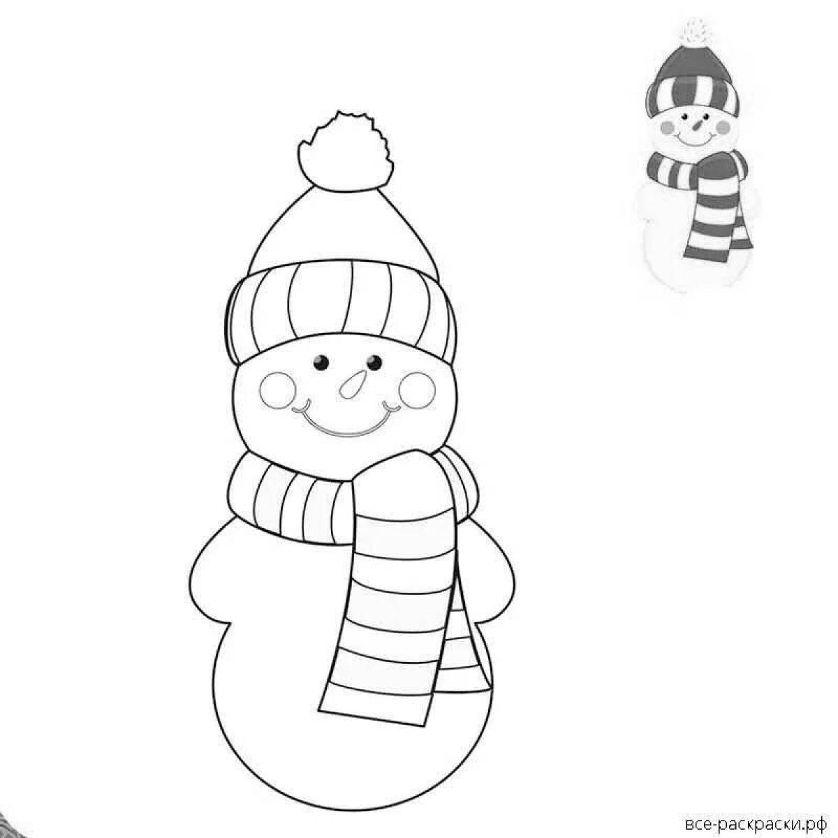 Снеговики в шапочках и шарфиках #3