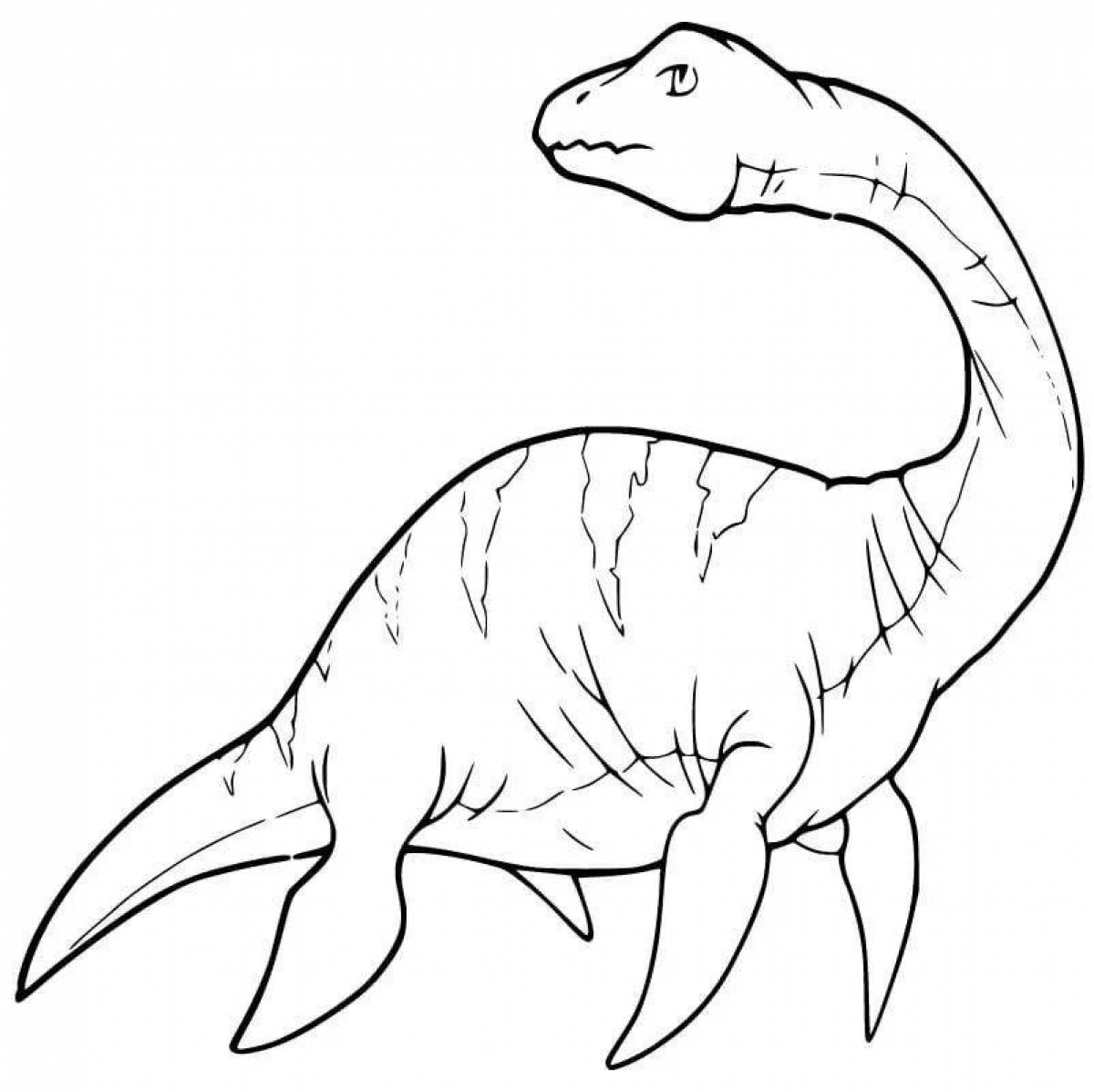 Динамическая раскраска плезиозавра