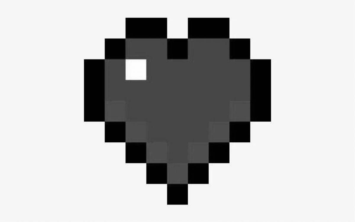 Очаровательная страница раскраски minecraft heart