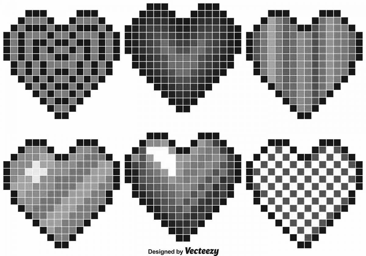 Игривая страница раскраски minecraft heart