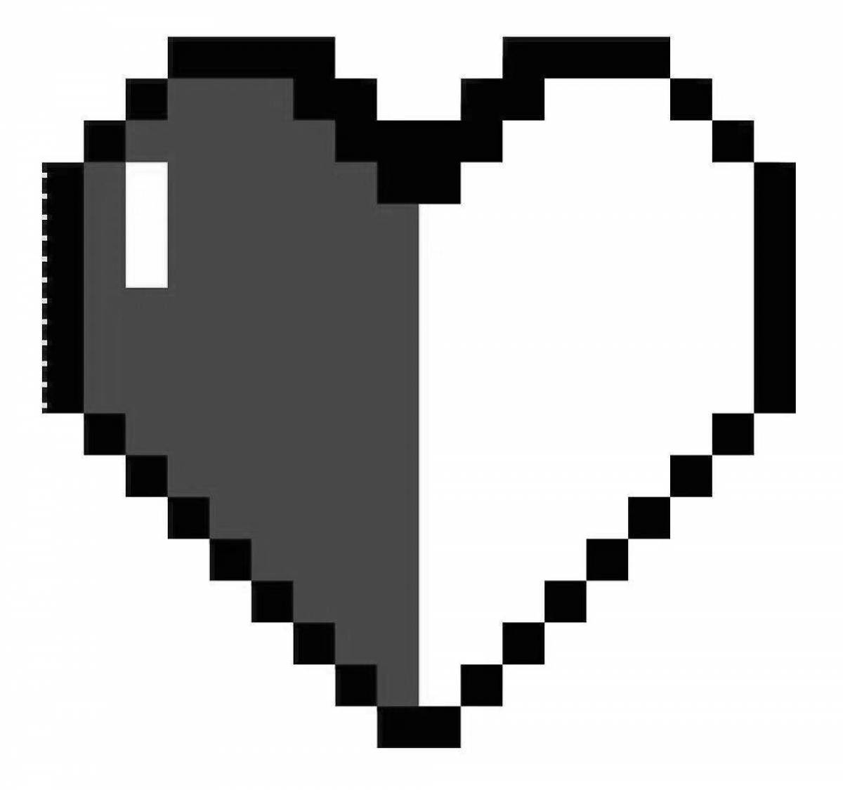 Сказочная страница раскраски minecraft heart