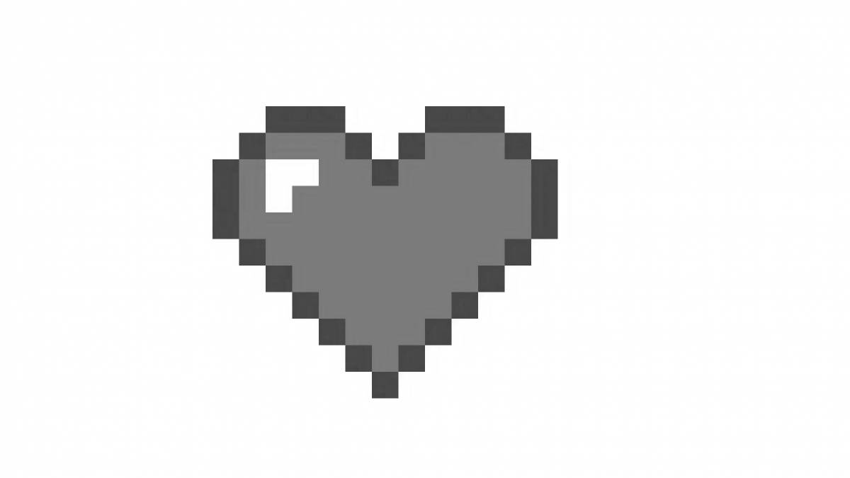 Изысканная страница раскраски minecraft heart
