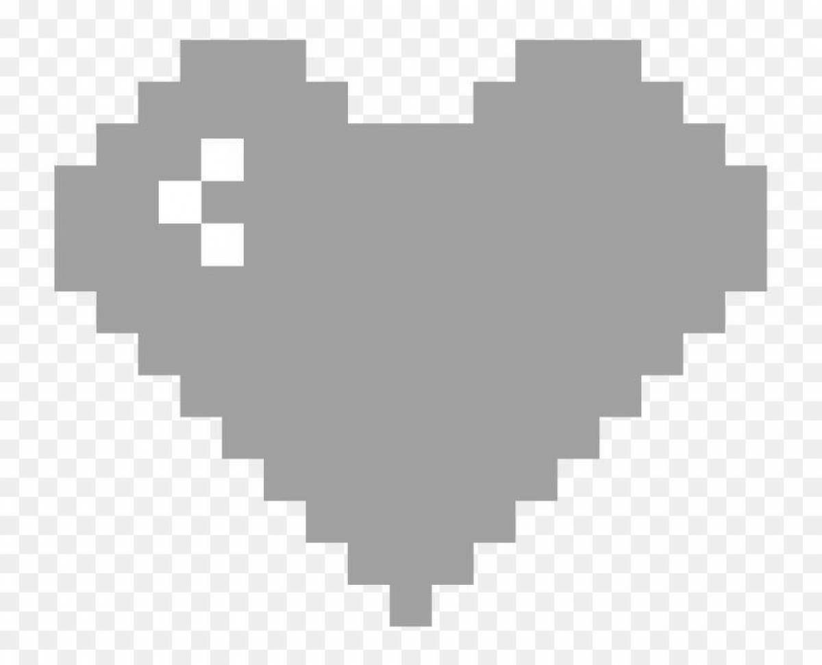 Увлекательная страница раскраски minecraft heart
