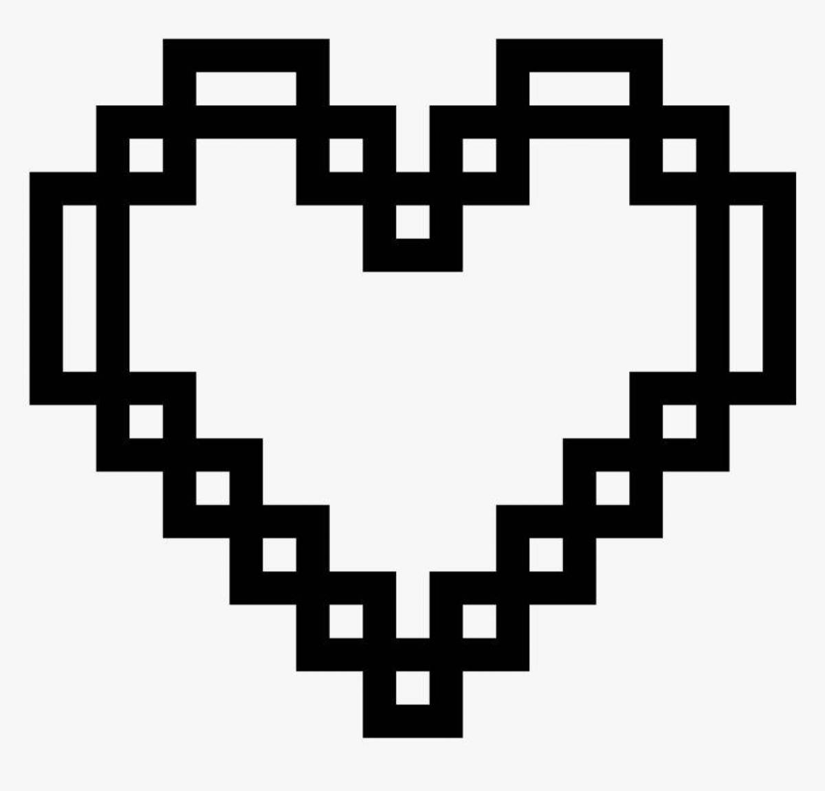 Привлекательная страница раскраски minecraft heart