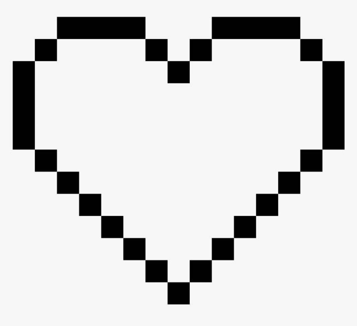 Роскошная страница раскраски minecraft heart