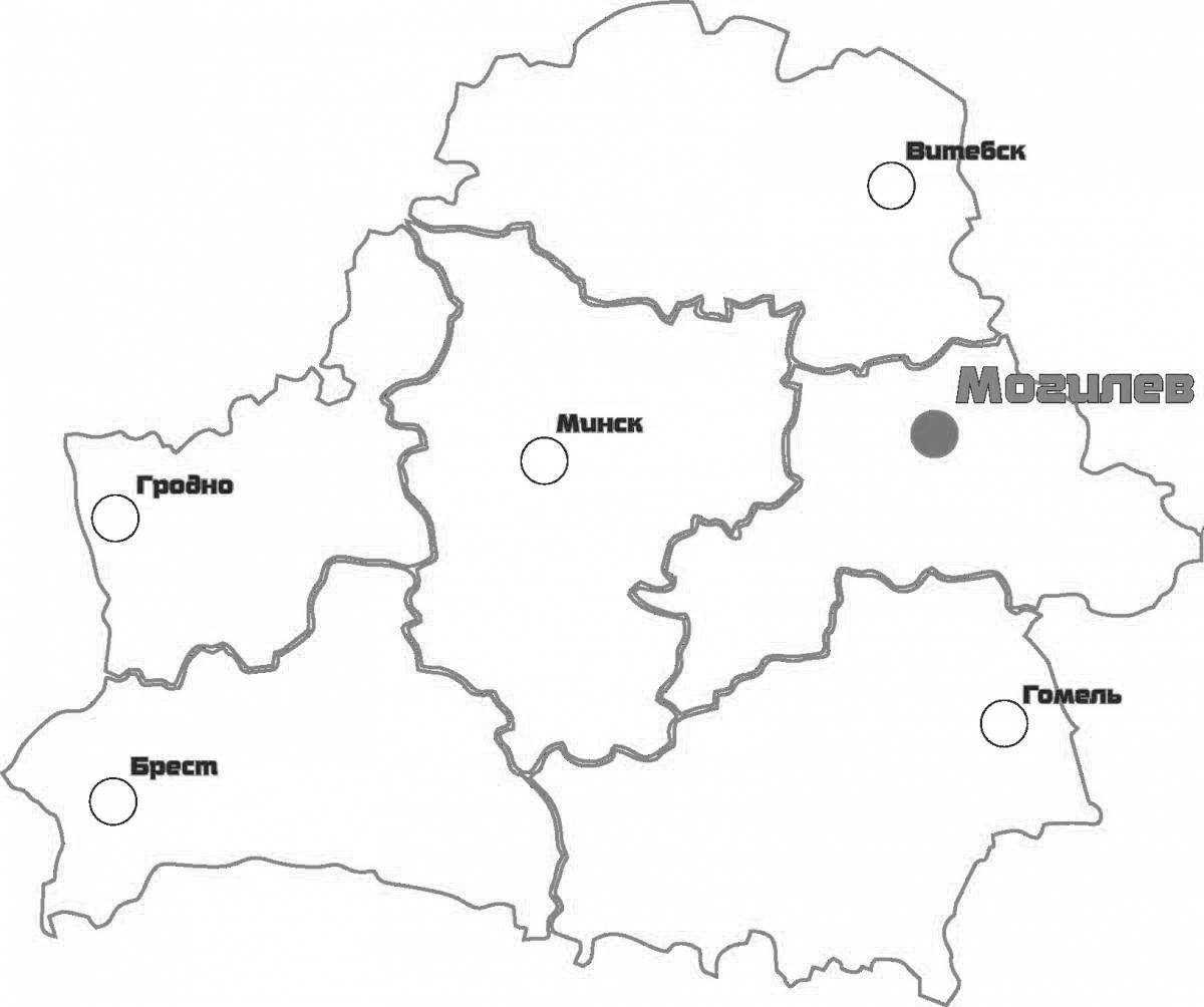Красочная карта беларуси