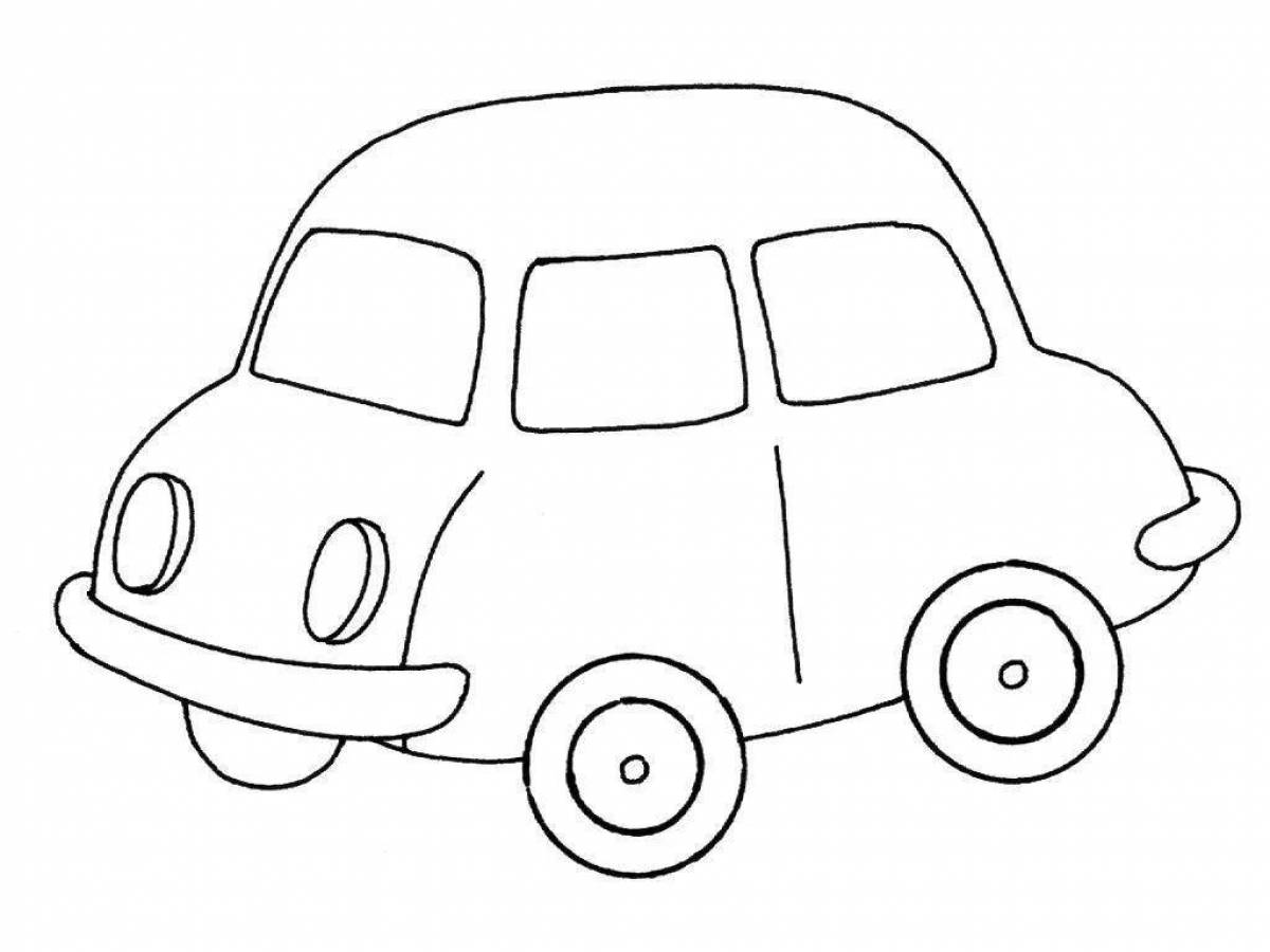 Раскраска изысканные автомобили для детей 3 лет