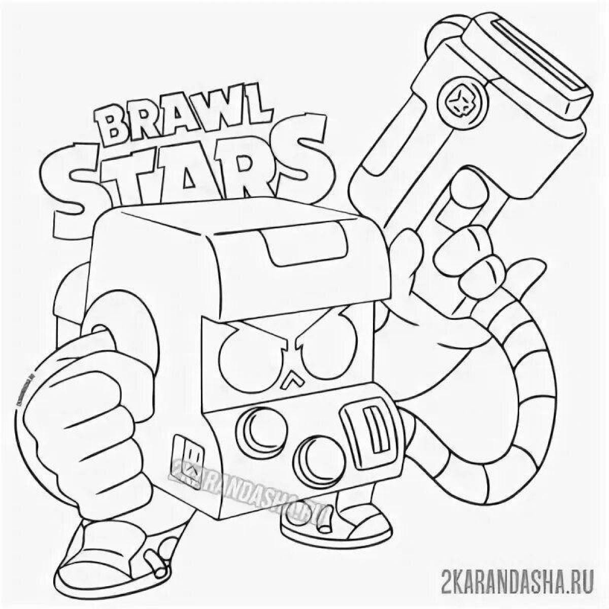 Чудесная раскраска из brawl stars 8 bit