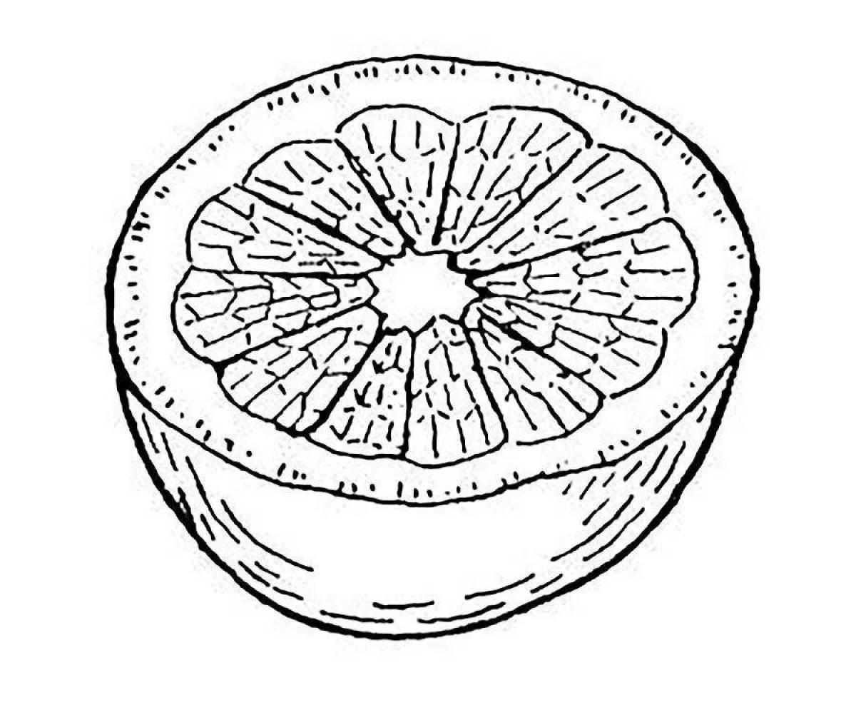 Острая страница раскраски грейпфрута