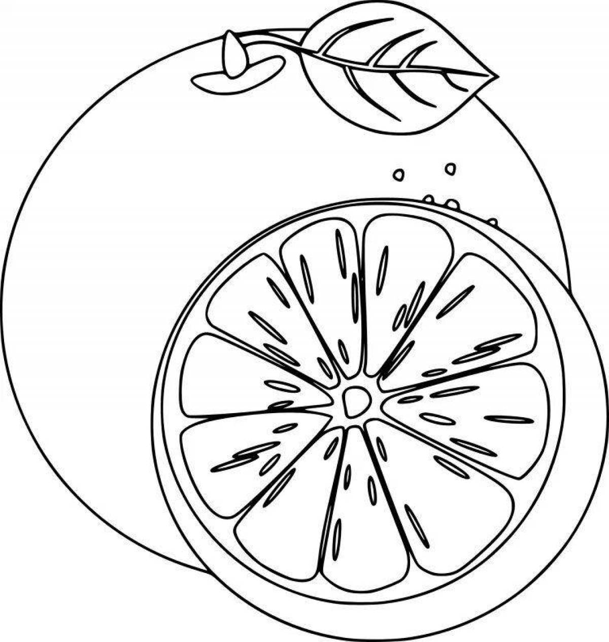 Интригующая раскраска грейпфрута
