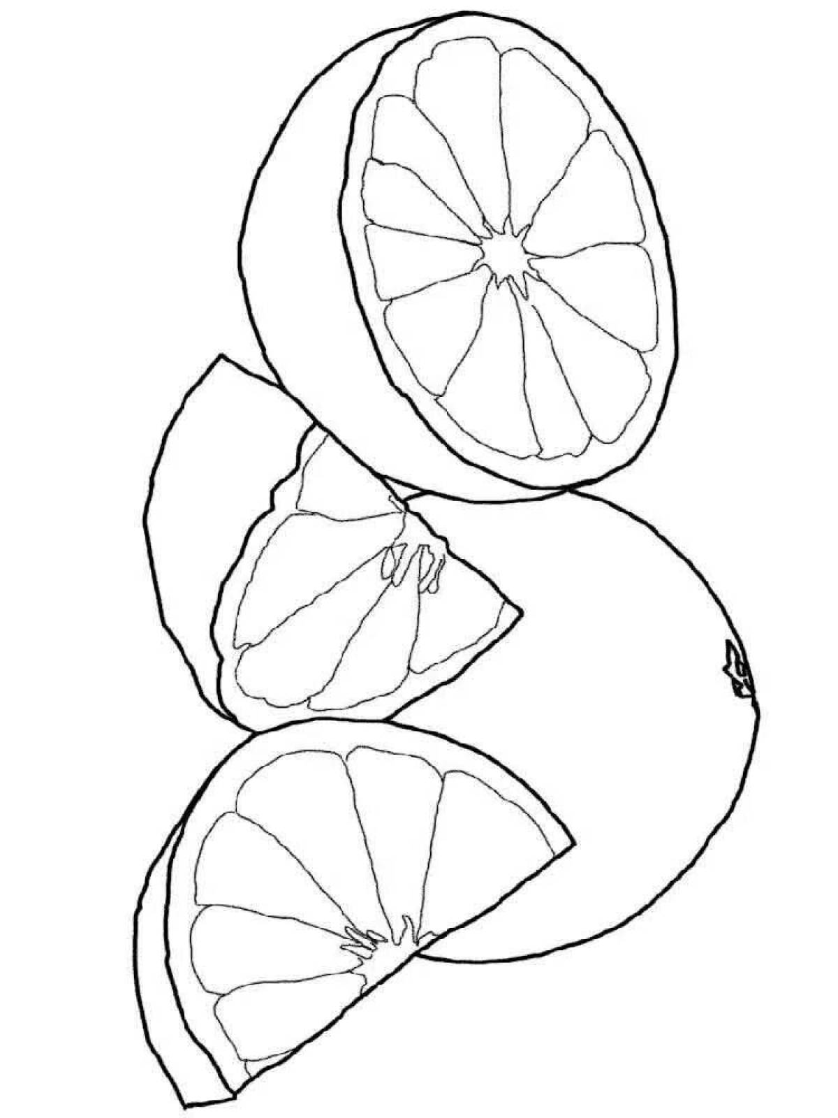 Завораживающая раскраска грейпфрута