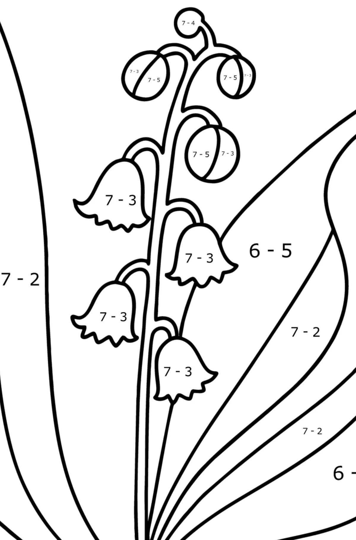Очаровательная страница раскраски майского ландыша
