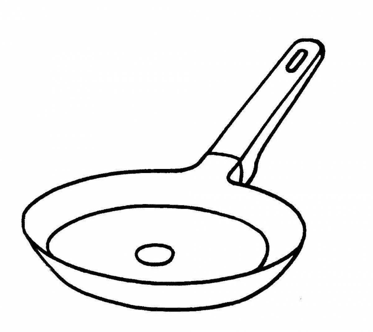 Раскраска «безупречная сковорода» для детей