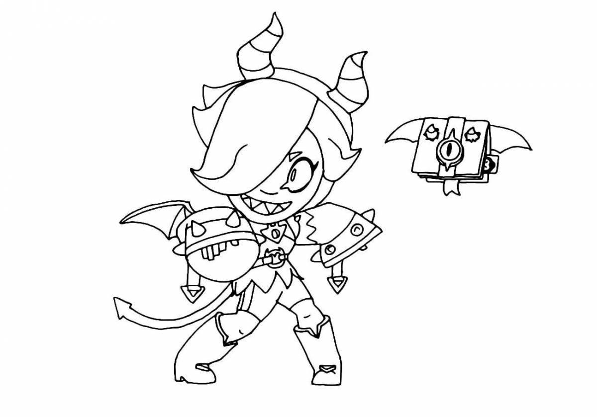 Radiant coloring page octopus feng brawl stars