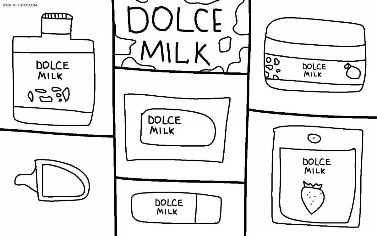 Раскраска радостная молочная бумага dolce