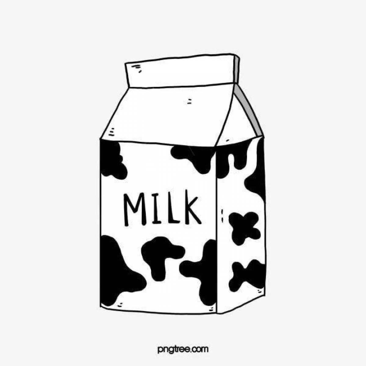 Веселая страница раскраски бумаги dolce milk
